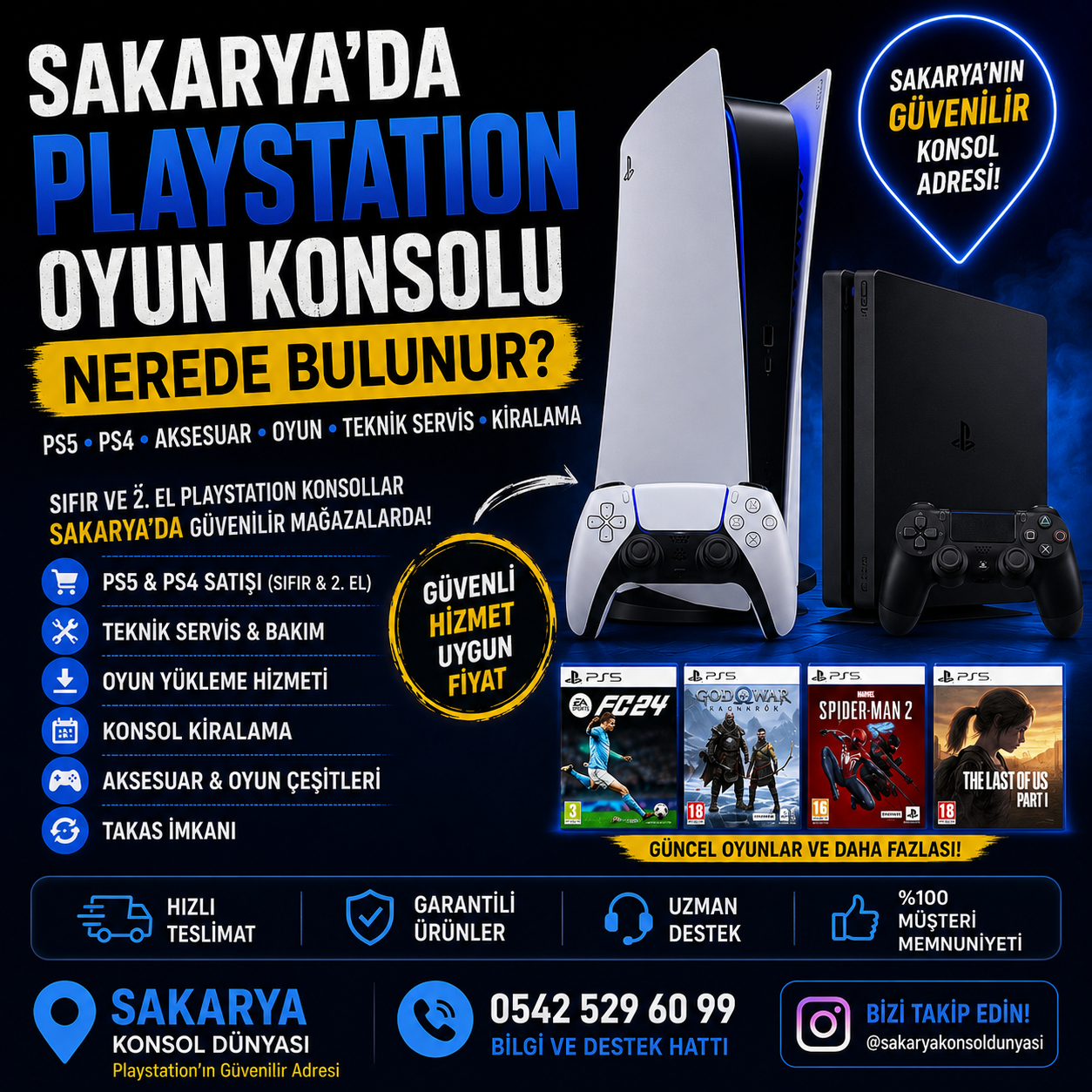 Sakarya’da Playstation Oyun Konsolu Nerede Bulunur?